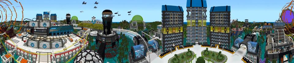 Panorama of the Minecraft Bedrock Marketplace product Star-Gate created by Shaliquinn's Schematics.