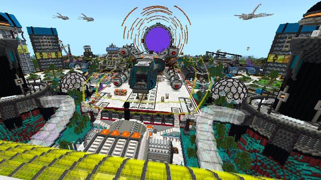 Screenshot of the Minecraft Bedrock Marketplace product Star-Gate created by Shaliquinn's Schematics.