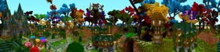 Panorama of the Minecraft Bedrock Marketplace product Star Valley created by Shaliquinn's Schematics.