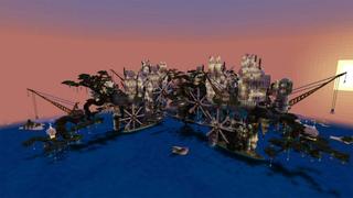 Screenshot of the Minecraft Bedrock Marketplace product Steampunk City created by Shaliquinn's Schematics.