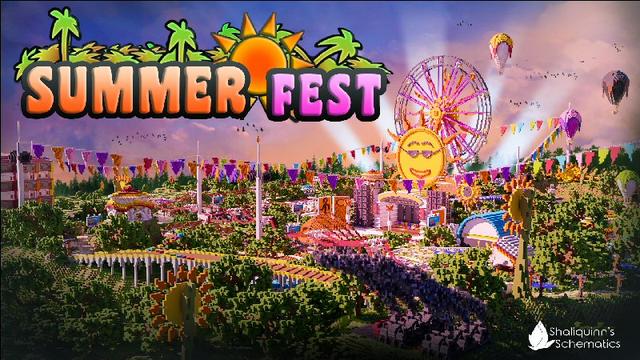 Thumbnail of the Minecraft Bedrock Marketplace product Summerfest created by Shaliquinn's Schematics.
