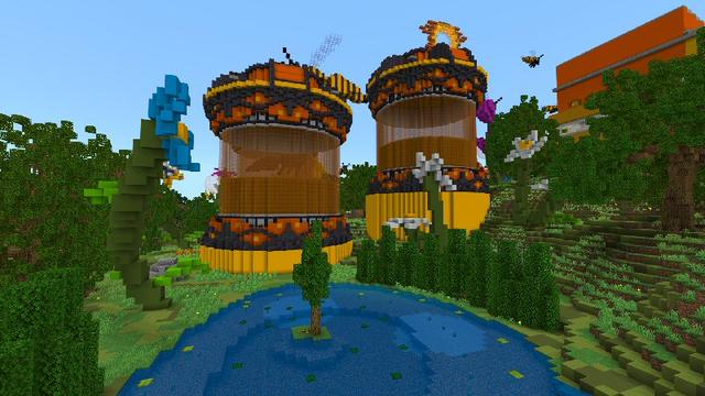 Screenshot of the Minecraft Bedrock Marketplace product The Apiary created by Shaliquinn's Schematics.
