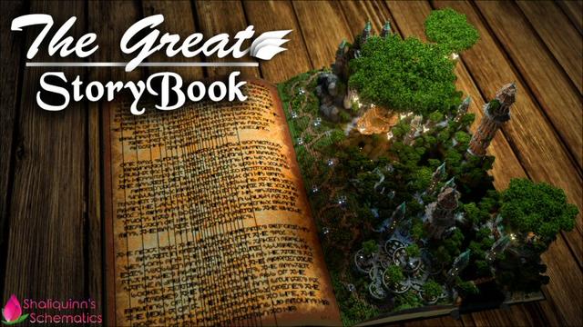 Thumbnail of the Minecraft Bedrock Marketplace product Le grand livre d'histoires created by Shaliquinn's Schematics.