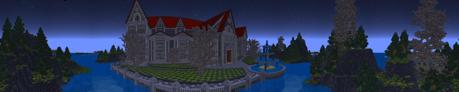 Panorama of the Minecraft Bedrock Marketplace product The Haunted House created by Shaliquinn's Schematics.