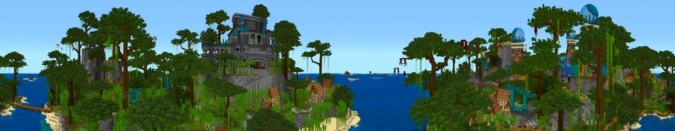 Panorama of the Minecraft Bedrock Marketplace product The Lost Land of Mythica created by Shaliquinn's Schematics.