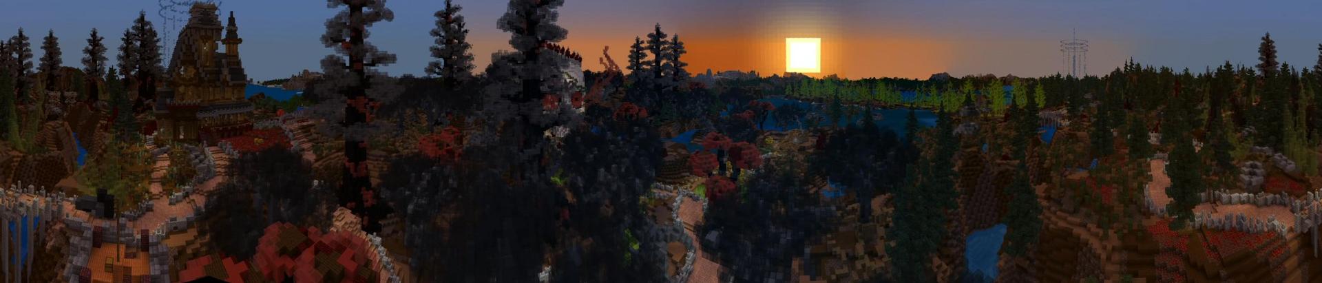 Panorama of the Minecraft Bedrock Marketplace product The Witch's Hut created by Shaliquinn's Schematics.