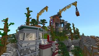 Screenshot of the Minecraft Bedrock Marketplace product Tomorrow Town created by Shaliquinn's Schematics.