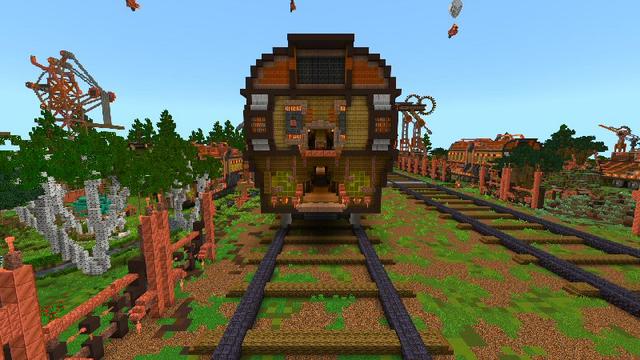 Screenshot of the Minecraft Bedrock Marketplace product Traintanic created by Shaliquinn's Schematics.