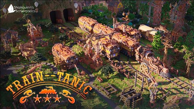Thumbnail of the Minecraft Bedrock Marketplace product Traintanic created by Shaliquinn's Schematics.