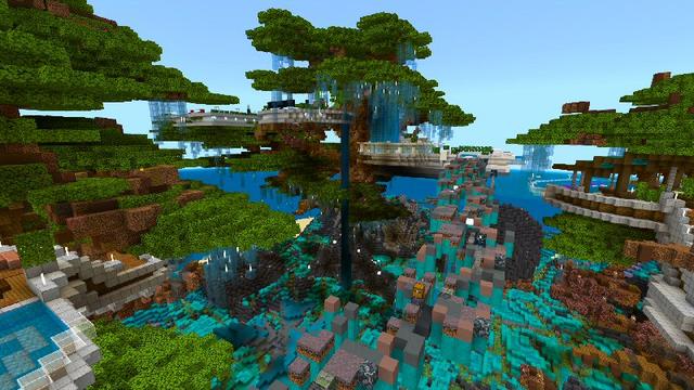Screenshot of the Minecraft Bedrock Marketplace product Treetop Estate created by Shaliquinn's Schematics.