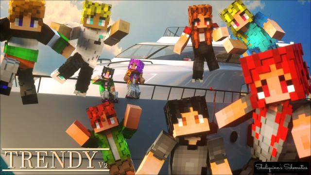 Thumbnail of the Minecraft Bedrock Marketplace product Trendy V2 Skin Pack created by Shaliquinn's Schematics.