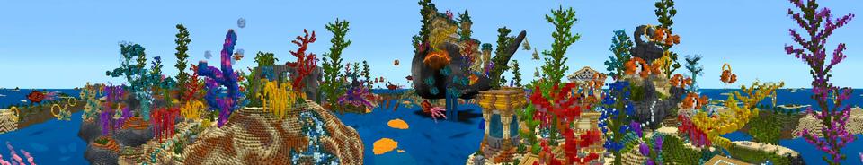 Panorama of the Minecraft Bedrock Marketplace product Trident City created by Shaliquinn's Schematics.