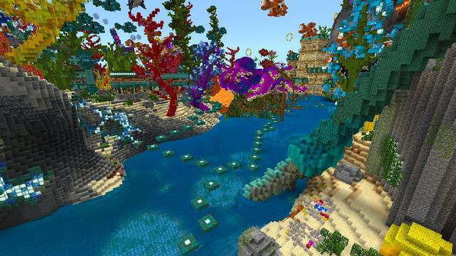 Screenshot of the Minecraft Bedrock Marketplace product Trident City created by Shaliquinn's Schematics.