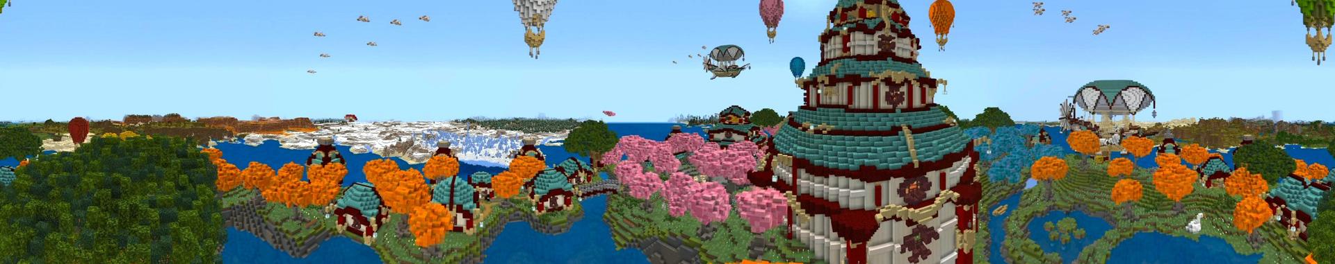 Panorama of the Minecraft Bedrock Marketplace product Turtle Island created by Shaliquinn's Schematics.