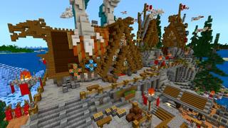Screenshot of the Minecraft Bedrock Marketplace product Viking Coast created by Shaliquinn's Schematics.