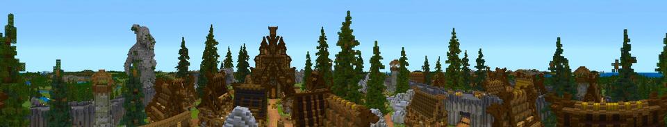 Panorama of the Minecraft Bedrock Marketplace product Vikings created by Shaliquinn's Schematics.