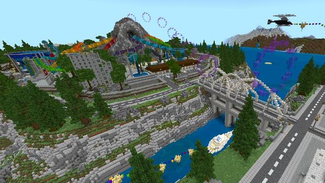 Screenshot of the Minecraft Bedrock Marketplace product Water Park created by Shaliquinn's Schematics.