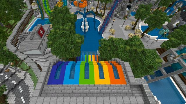 Screenshot of the Minecraft Bedrock Marketplace product Water Park created by Shaliquinn's Schematics.