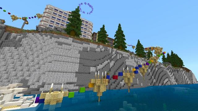 Screenshot of the Minecraft Bedrock Marketplace product Water Park created by Shaliquinn's Schematics.