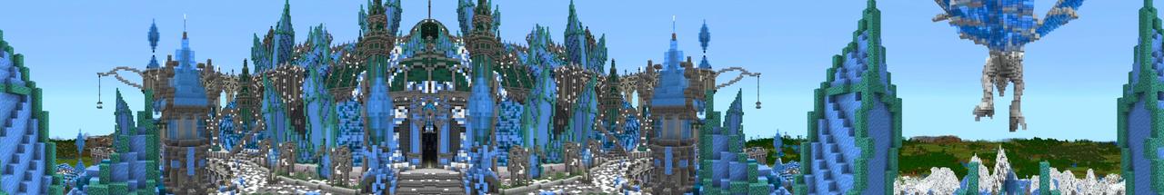 Panorama of the Minecraft Bedrock Marketplace product Winter Wonderland created by Shaliquinn's Schematics.