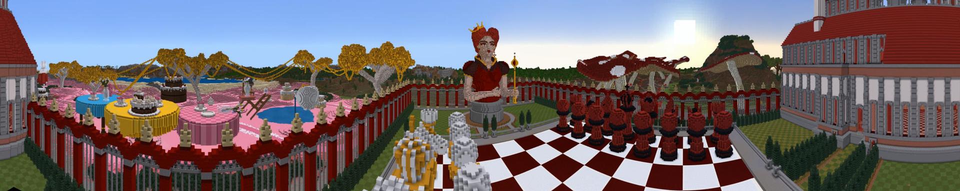 Panorama of the Minecraft Bedrock Marketplace product Wonderland created by Shaliquinn's Schematics.