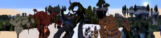 Panorama of the Minecraft Bedrock Marketplace product World's End created by Shaliquinn's Schematics.