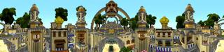 Panorama of the Minecraft Bedrock Marketplace product Zaradaku Temple created by Shaliquinn's Schematics.