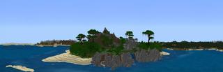 Panorama of the Minecraft Bedrock Marketplace product 3 Things on an Island created by Shapescape.