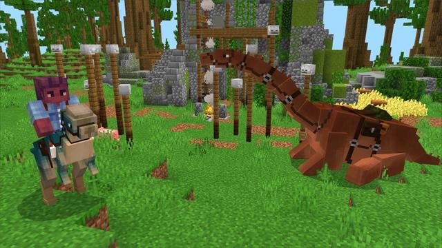 Screenshot of the Minecraft Bedrock Marketplace product Advanced Dinosaurs created by Shapescape.