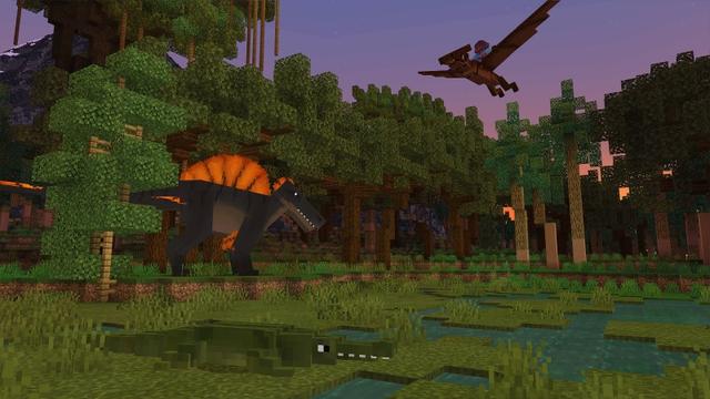 Screenshot of the Minecraft Bedrock Marketplace product Advanced Dinosaurs created by Shapescape.