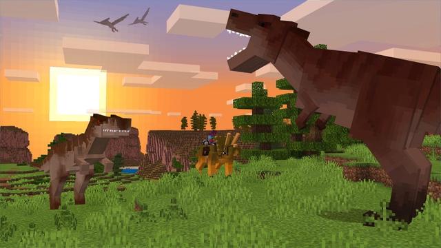 Screenshot of the Minecraft Bedrock Marketplace product Advanced Dinosaurs created by Shapescape.