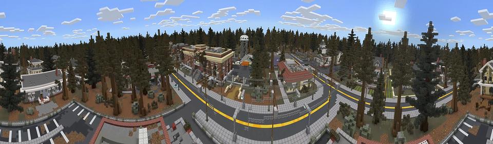 Panorama of the Minecraft Bedrock Marketplace product Alien Hunter created by Shapescape.