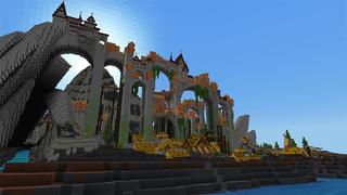 Screenshot of the Minecraft Bedrock Marketplace product Bridgetown created by Shapescape.