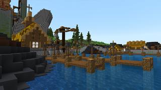 Screenshot of the Minecraft Bedrock Marketplace product Bridgetown created by Shapescape.