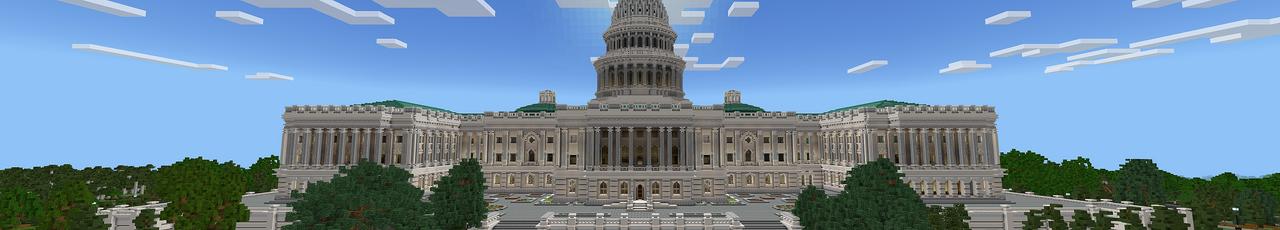 Panorama of the Minecraft Bedrock Marketplace product Capitol Hill created by Shapescape.
