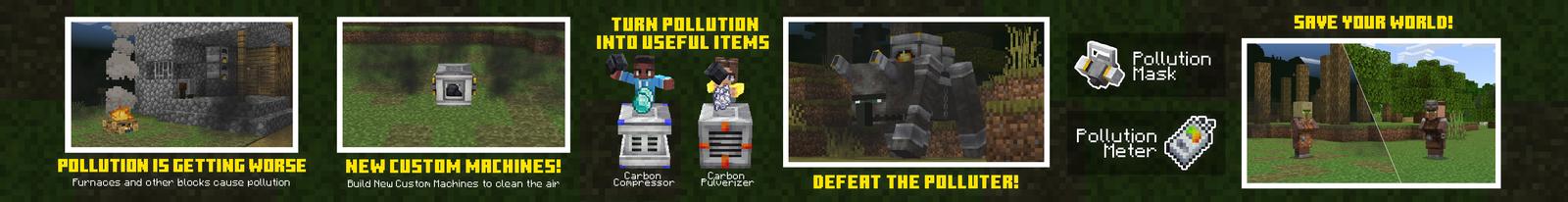 Panorama of the Minecraft Bedrock Marketplace product CarbonCraft created by Shapescape.