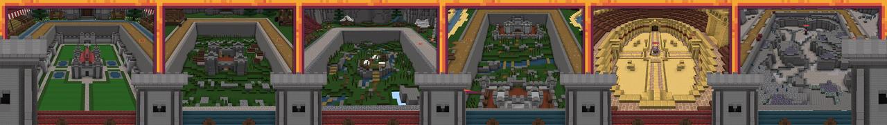 Panorama of the Minecraft Bedrock Marketplace product Clash created by Shapescape.