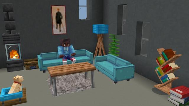 Screenshot of the Minecraft Bedrock Marketplace product Craftable Furniture 2 created by Shapescape.