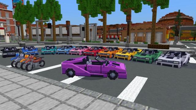 Screenshot of the Minecraft Bedrock Marketplace product Craftable Vehicles created by Shapescape.