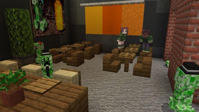 Screenshot of the Minecraft Bedrock Marketplace product Creeperville created by Shapescape.