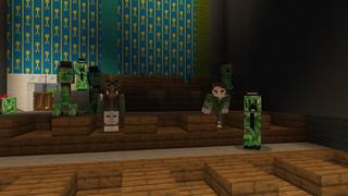 Screenshot of the Minecraft Bedrock Marketplace product Creeperville created by Shapescape.