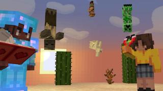 Screenshot of the Minecraft Bedrock Marketplace product Custom Hearts Skyblock created by Shapescape.