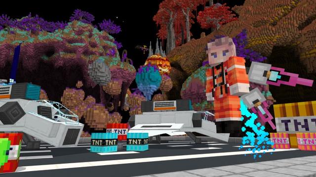 Screenshot of the Minecraft Bedrock Marketplace product Demolition 2: Space created by Shapescape.