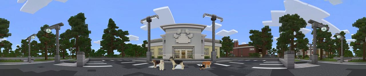 Panorama of the Minecraft Bedrock Marketplace product Dogs created by Shapescape.