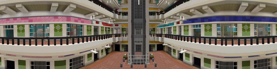 Panorama of the Minecraft Bedrock Marketplace product Escape Rooms created by Shapescape.