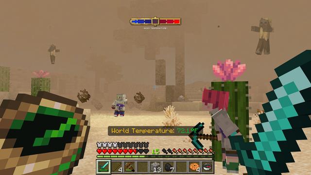 Screenshot of the Minecraft Bedrock Marketplace product Extreme Survival Add-On created by Shapescape.