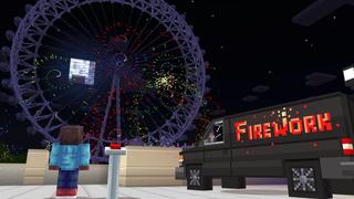 Screenshot of the Minecraft Bedrock Marketplace product Firework Show created by Shapescape.