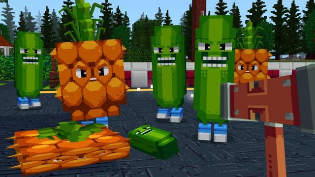 Screenshot of the Minecraft Bedrock Marketplace product Fruit Slasher created by Shapescape.