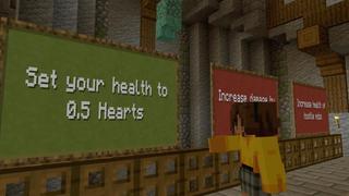 Screenshot of the Minecraft Bedrock Marketplace product Half Heart Hardcore created by Shapescape.