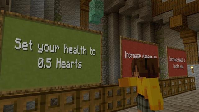 Screenshot of the Minecraft Bedrock Marketplace product Half Heart Hardcore created by Shapescape.